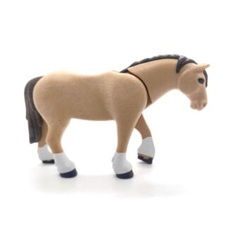 Cheval de trait beige